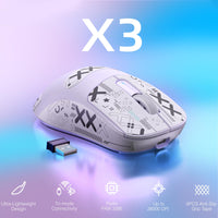 1 x RAW Customer Returns VGN Game Power Attack Shark X3 Superlight Wireless Gaming Mouse, 49g Ultralight Esports Mouse, 26000DPI, PixArt PAW3395 Sensor, 2.4G BT Wired, G502, Griptape Set, Up to 200 Hours Battery, Purple - RRP €54.99