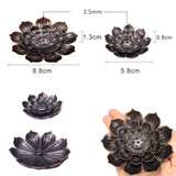 6 x Brand New Incense holder, brass lotus holder, incense holder, for incense sticks, incense cones or home decoration accessories, yoga tea house lotus, 2 pieces  - RRP €38.94