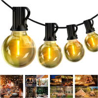 1 x RAW Customer Returns LED fairy lights outdoor power, 20 m fairy lights outdoor light bulbs outside with 32 1 G40 bulbs IP44 waterproof, indoor outdoor fairy lights for weddings, garden, terrace, party - RRP €32.0