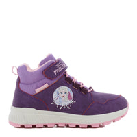 1 x Brand New Disney Frozen lined sneakers for girls up to 8 years, winter shoes for children with the ice queen ELSA motif 24 EU, waterproof and with velcro fastening, ideal for wet or cold days, purple - RRP €36.29