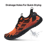 1 x Brand New NORTIV 8 Barefoot Shoes for Men - Water Shoes - Quick Drying - Aquatic Sports Shoes - Orange Black, 46 EU - RRP €51.6