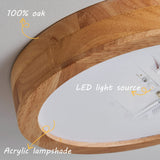 1 x RAW Customer Returns Baerolc LED ceiling light wood, 30 cm round ceiling lamp LED lamp living room 20 W 3000 K warm white ceiling light made of oak round wood lamp for bedroom office kitchen children s room hallway balcony - RRP €40.33