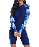 1 x RAW Customer Returns Halcurt women s long-sleeved swimsuit with bra surf UV shirt rash guard UPF 50 zipper swim shirt swimwear bathing shirt XL - RRP €36.29