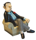 1 x RAW Customer Returns Incognito Loriot bookend Mr. in the armchair 14 cm, approx. 1 kg 67521 Office Gifts Christmas Objects - RRP €35.9