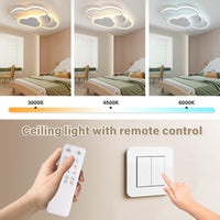 1 x RAW Customer Returns YUEEU Led ceiling light bedroom, children s room lamp ceiling 52CM cloud ceiling lamp children s lamp, dimmable cloud lamp with remote control, ceiling lights for children, baby room with night light function - RRP €85.56