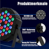 1 x RAW Customer Returns ZHENNBY Par Light Stage Light, 36 LED RGB Party Light Spotlight Disco Light DMX Spotlight with Remote Control 4 Modes Light for Bar, Stage, Party, DJ, Halloween, Christmas - RRP €24.98