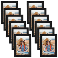 1 x RAW Customer Returns EXYGLO Photo Frames, 13x18 Frame, Table and Wall Photo Holder Contains 12 Black Frames, Decoration for Living Room, Hallway, Bedroom, Office - RRP €25.91