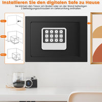 1 x RAW Customer Returns Sanfnz 14L Safe Vault For Home with Fireproof Waterproof Money Bag, Anti-Theft Electronic Safe With Key, Digital Children s Wall Safe Furniture Safe Cash Medicines Jewelry - RRP €45.99