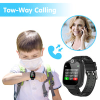 1 x RAW Customer Returns Kesasohe Smartwatch Kids Phone, Waterproof Child Watch with Voice Chat SOS Camera Music Alarm Clock Calculator 11 Games Watch Call Children, Gifts for Students Ages 3-14 Black  - RRP €36.99