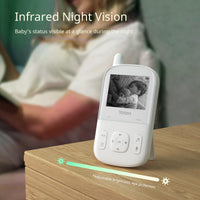 1 x RAW Customer Returns YOTON Baby Monitor with 2.7 LCD Screen, Audio and Video Baby Monitor with VOX Mode, Infrared Night Vision, 8 Lullabies and Two-Way Communication White  - RRP €54.99