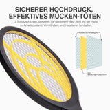 1 x RAW Customer Returns mafiti Electric Fly Swatter, Insect Killer with Removable Batteries Insect Killer Free of Toxins and Odors Ideal for Indoors and Outdoors Yellow Black  - RRP €13.99