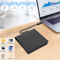 1 x RAW Customer Returns LPUNCD External Blu Ray CD DVD Drive USB 3.0 Type-C, Bluray CD Drive External USB DVD Burner -RW for Laptop, Desktop, iMac, MacBook, Compatible with Windows 11 10 XP 8 7 Vista Linux MacOS - RRP €85.72