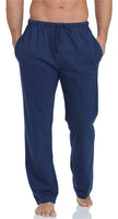 1 x RAW Customer Returns Rudder Comfortable Pajama Pants for Men, Warm 100 Cotton Men s Clothing TPP-002 Dark Blue, XXL  - RRP €22.99