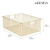 1 x RAW Customer Returns mDesign wire basket for bathroom accessories practical wire basket with metal handles for toilet paper or cosmetics modern bathroom shelf for bathroom accessories set of 4 brass-colored - RRP €55.38