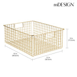 1 x RAW Customer Returns mDesign wire basket for bathroom accessories practical wire basket with metal handles for toilet paper or cosmetics modern bathroom shelf for bathroom accessories set of 4 brass-colored - RRP €55.38