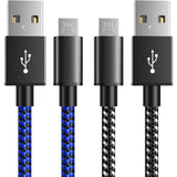 1 x RAW Customer Returns 6amLifestyle PS4 charging cable nylon 3M 2 Pack PS4 controller cable, PS4 cable micro USB cable, USB cable for Sony Playstation 4, PS4 Slim Pro, Xbox One, black-blue - RRP €10.07