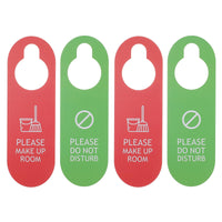 1 x RAW Customer Returns VILLCASE 4 Pieces Do Not Disturb Sign Hanger - Makeup Room Door Hanger Creative Sign Door Sticker Door Knob Hanging Tag for Hotel - RRP €25.37