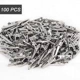 1 x RAW Customer Returns MetVot Pack of 100 35mm Metal Crocodile Clips Crocodile Clips for Crafts Electrical Test Clamps Alligator Clips - RRP €9.06