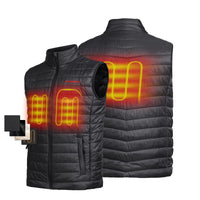 1 x RAW Customer Returns CONQUECO Men s Heated Vest Quilted Vest Winter with Battery and Charger for Outdoor Motorsport Skiing Daily Wear, Black, M - RRP €98.23