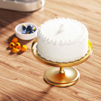 4 x RAW Customer Returns WVOPIAHY cake plate with base golden plate, cake stand vintage cake plate metal, cake stand cake stand for cakes cake dessert, 260 mm 10 inches  - RRP €95.96