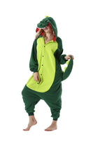 1 x RAW Customer Returns AKAAYUKO Women Men Carnival Costume Pajamas Christmas Animals Onesie Halloween Jumpsuit Pajamas Fancy Dress Jumpsuit Night Dinosaur Green - RRP €27.9