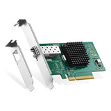 1 x RAW Customer Returns Binardat Adattatore di rete 10G SFP PCIe, controller LAN Intel X520 82599, scheda NIC con slot SFP da 10G 1G 100Mbps per Windows Linux VMware - RRP €69.98