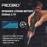 1 x RAW Customer Returns FrogBro Cordless Soldering Iron Kit, professional, Updated 11W LD006A-Pro 2500mAh Max 520 C, High capacity and rapid heating, safe - RRP €40.19