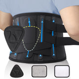 1 x RAW Customer Returns ZEAMO New Lumbar Support for Lumbar Spine Pain Relief Men and Women, Adjustable Back Brace with 3 Types of Replacement Lumbar Pads for Herniated Disc and Sciatica Large  - RRP €29.99