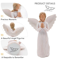 1 x RAW Customer Returns Praying angel, angel sculpture guardian angel collectible figure hand carved with gift box, encouragement gift to show love, sympathy, gratitude, grief, friendship or prayer - RRP €18.14