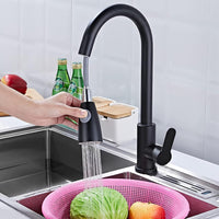 2 x RAW Customer Returns Pull out kitchen sink faucet mixer taps single lever 3 8 connection hoses - RRP €49.42