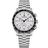 1 x RAW Customer Returns Pagani Design 1701 Men s Watch, Gents Chronograph, Japan VK63 Caliber, White Dial, Stainless Steel Bracelet, 100m Waterproof Watch. 1701 - Luna Luminosa  - RRP €129.99