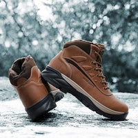 1 x RAW Customer Returns JIANYE Winter Shoes Men s Waterproof Warm Lined Boots Snow Boots Non-Slip Outdoor Trekking Hiking Shoes Black 41 - RRP €46.48