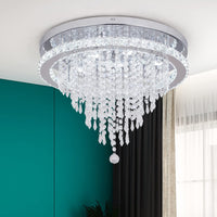 1 x RAW Customer Returns Deckrico Crystal Chandelier Modern Ceiling Lamp LED Lighting Fixture for Living Room Bedroom Kitchen Dining Room Cool White  - RRP €148.99