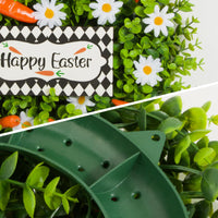 1 x Brand New Easter wreath for hanging Easter door wreath Decorative table wreath with Easter carrot daisies for Easter front door fence window home decoration - RRP €20.4