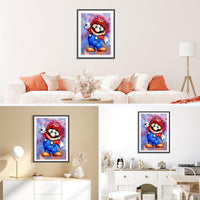 3 x Brand New NAIMOER Mario Diamond Painting Adults, 5D Diamond Painting Pictures Cartoon Diamond Painting Adults Cartoon Diamond Painting Children DIY Diamond Painting for Home Wall D cor 30x40cm - RRP €61.2