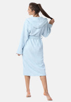 1 x RAW Customer Returns Ladeheid women s terry bathrobe made of 100 organic cotton LA40-225 light blue P14 , M  - RRP €42.85