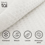 1 x RAW Customer Returns Blumtal cooling blanket 150x200 cm - summer blanket bamboo - Oeko-TEX certified cooling blanket as sofa blanket summer travel blanket - cooling blanket bed - self-cooling blanket - bamboo blanket cold blanket - Ivory - RRP €25.2