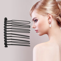 1 x Brand New VOCOSTE 12 Pieces Anti Slip Hair Side Combs Accessories Metal Black 1.6  - RRP €18.0