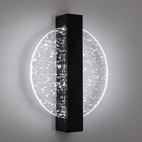 1 x RAW Customer Returns Comely Indoor LED Wall Light, Creativity 12W 1500LM Round LED Wall Lamp Cold White 6500K, Indoor Wall Lighting for Living Room, Bedroom, Stairwell, Hallway, Black - RRP €28.28