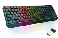 1 x RAW Customer Returns KLIM Chroma Wireless - Wireless Gaming Keyboard - New 2024 - Lightweight, Durable, Waterproof, Ergonomic, Silent Gaming Keyboard - PC PS4 PS5 Xbox One Mac Gamer Keyboard - Black - RRP €100.97