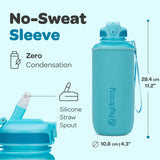 1 x RAW Customer Returns Hydracy Drinking Bottle with Straw and Time Marker - 2L Water Bottle - BPA-Free Drinking Bottle - Leak-Proof Sports Bottle - Condensation-Free for Sports and Outdoor - RRP €27.97