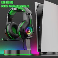 1 x RAW Customer Returns Ozeino Wired Gaming Headset with Microphone 3D Surround Sound Noise Cancellation RGB Light - RRP €23.18