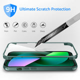 1 x RAW Customer Returns DOSNTO Double-Sided Transparent Case for iPhone 13 6.1 , 360 Degree Full Body Shockproof and Drop Protection Transparent Phone Case Built-in Tempered Glass Screen Protector Protective Case, Green - RRP €18.14