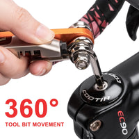 1 x RAW Customer Returns KONG MING CAR Bicycle Multitool - Bicycle Chain Wrench Torx Screwdriver - Bicycle Multitool Kit Compact and Lightweight Repair Tool for Road Bikes and Mountain Bikes Orange  - RRP €14.4