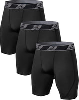 1 x RAW Customer Returns HOPLYNN 3 Pack Men s Compression Shorts, Quick-drying Compression Pants Running Pants Men Football Cycling Shorts 3 Black M - RRP €20.99