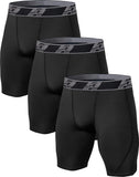 1 x RAW Customer Returns HOPLYNN 3 Pack Men s Compression Shorts, Quick-drying Compression Pants Running Pants Men Football Cycling Shorts 3 Black M - RRP €20.99