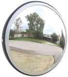 1 x RAW Customer Returns SNS SAFETY LTD Convex Traffic Safety Mirror for Driveways, Warehouses, Garages and Offices, Black Diameter 30 cm, with Wall Mount  - RRP €39.49