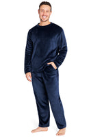 1 x RAW Customer Returns CityComfort Men s Winter Pajamas, 2 Piece Long Sleeve Fleece Pajamas, L, Navy Blue  - RRP €31.98