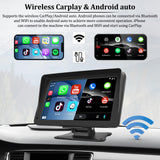 1 x RAW Customer Returns 7 CarPlay touchscreen with Android Auto, MirrorLink, Bluetooth and 64G card for trucks, campers and caravans, with holder holder. - RRP €20.4