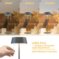 1 x RAW Customer Returns light to hope Wireless Table Lamp, Rechargeable LED Table Lamp, 3000-6000K Metal Bedside Lamp, Warm White Light Dimmer Lamp, IP44 for Indoor and Outdoor - RRP €32.21